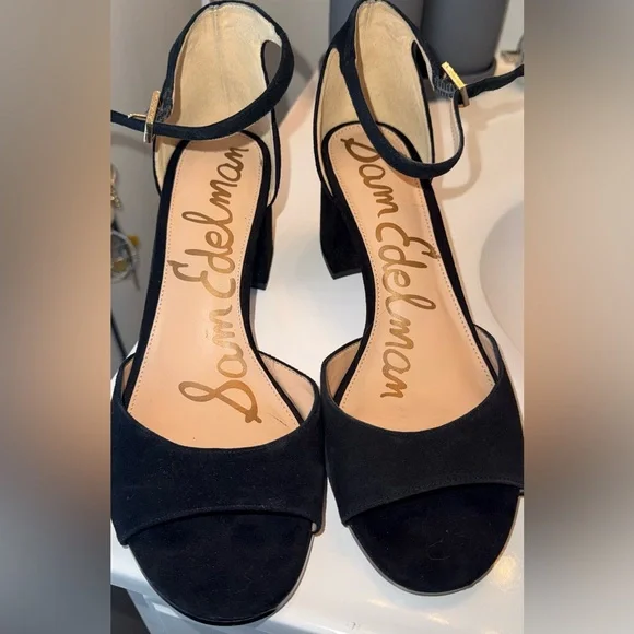 Sam Edelman minimalists party Elegant Black Heels size 8.5 - Picture 2 of 7